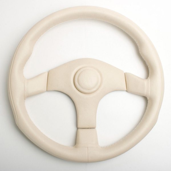 VOLANTE 3 RAYOS C/TORN. BEIGE CUERINA