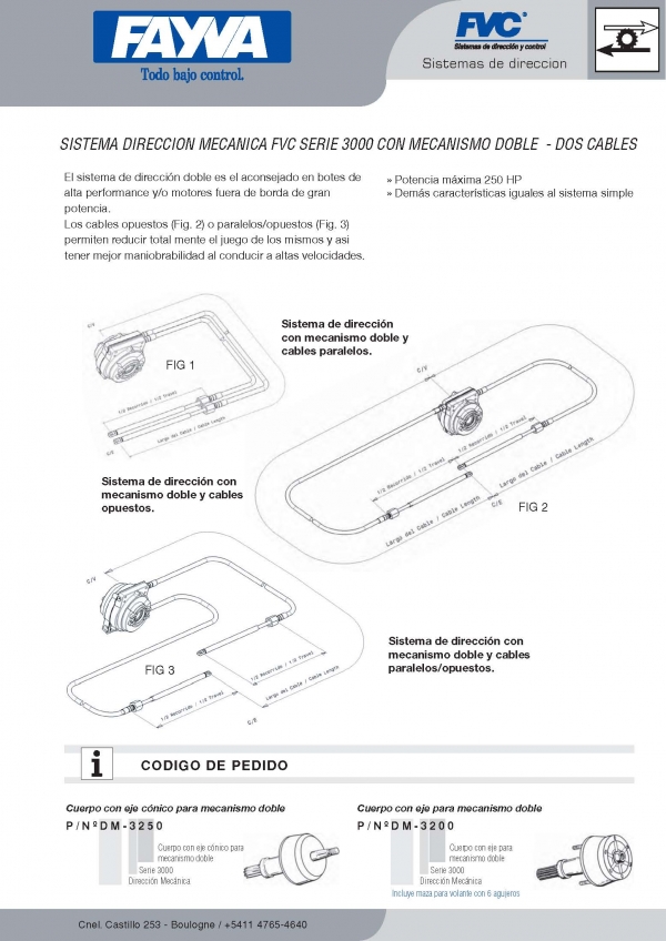 DIRECCIÓN CON CABLE DOBLE FVC 3000 C/ALTURA REGULABLE - Imagen 6
