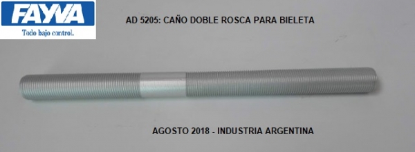 CAÑO DOBLE ROSCA ALUMINIO
