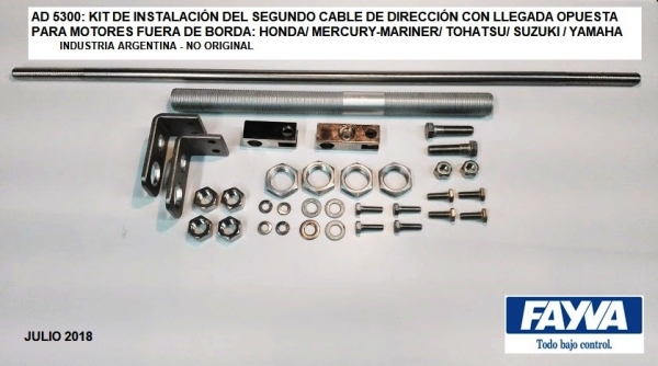 ADAPTADOR C/2 CABLES P/MERCURY/MARINER/YAMAHA/SUZUKI/HONDA OPUESTOS - Imagen 2